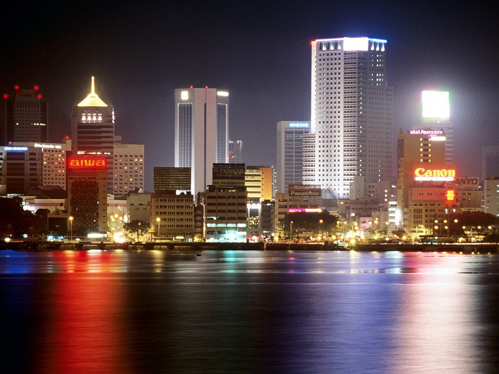 Night View of Johor Bahru, Malaysia